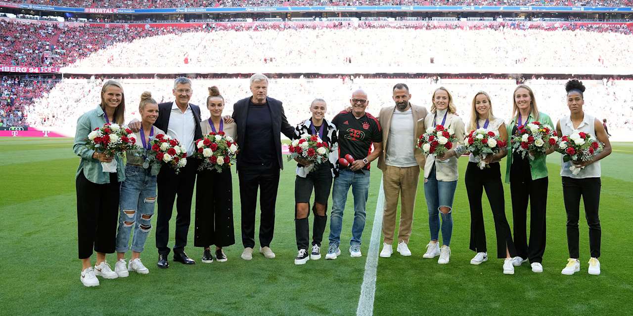Reception for Germany Women's EURO players at FC Bayern Campus
