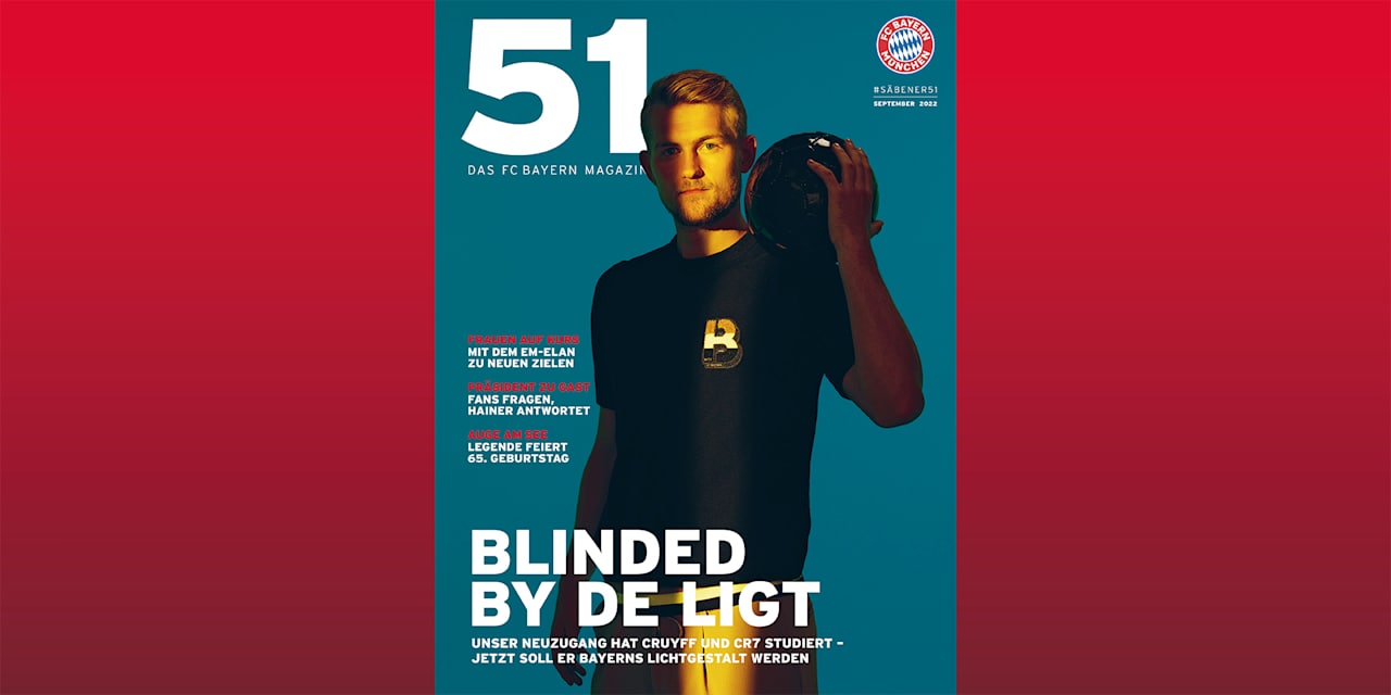 Matthijs de Ligt  im FC Bayern Magazin 51 September 2022