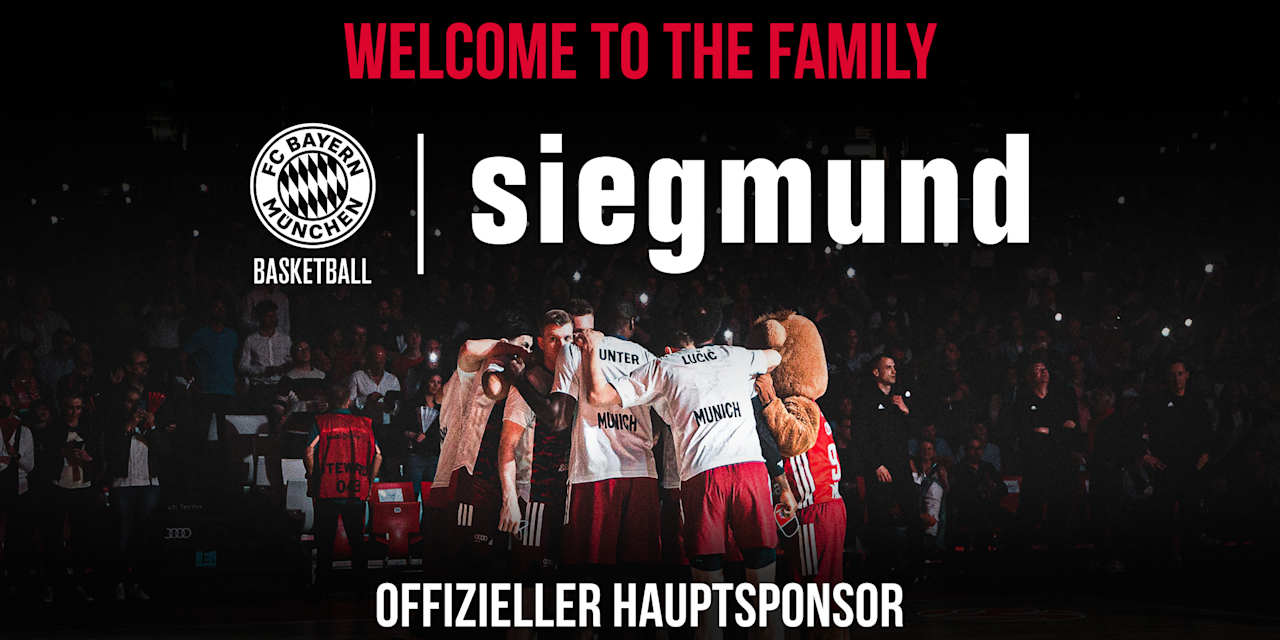 Siegmund ist neuer Haupt- und Trikotsponsor des FC Bayern Basketball.