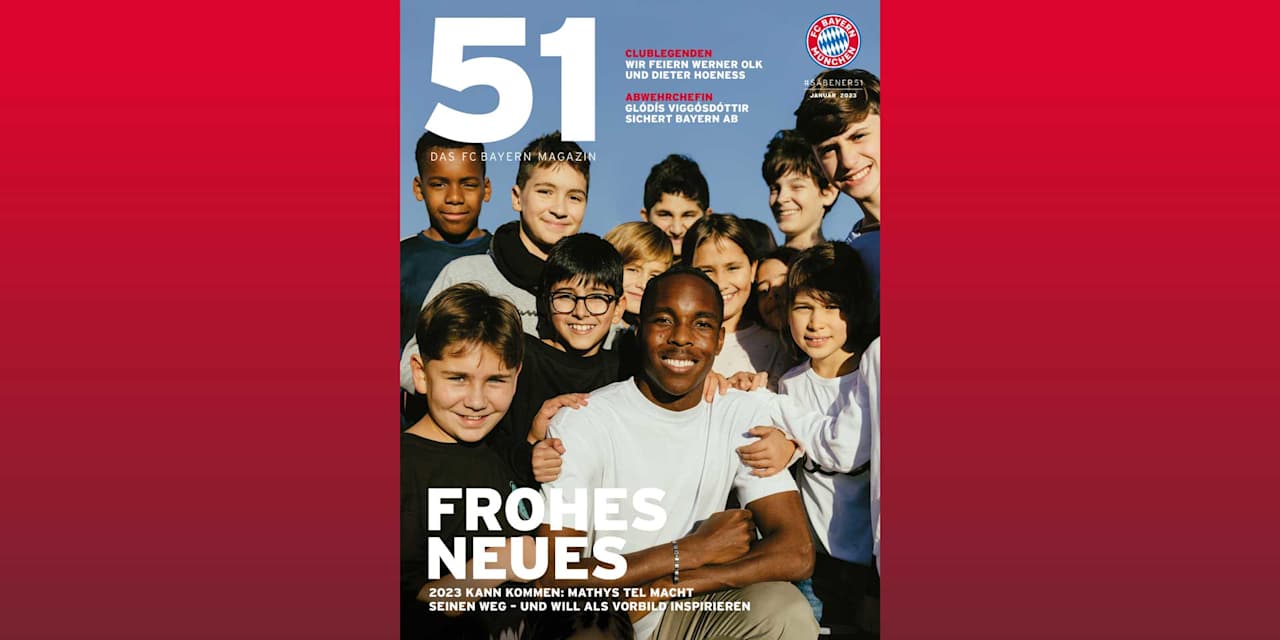 Mathys Tel im FC Bayern Magazin 51 Januar 2023