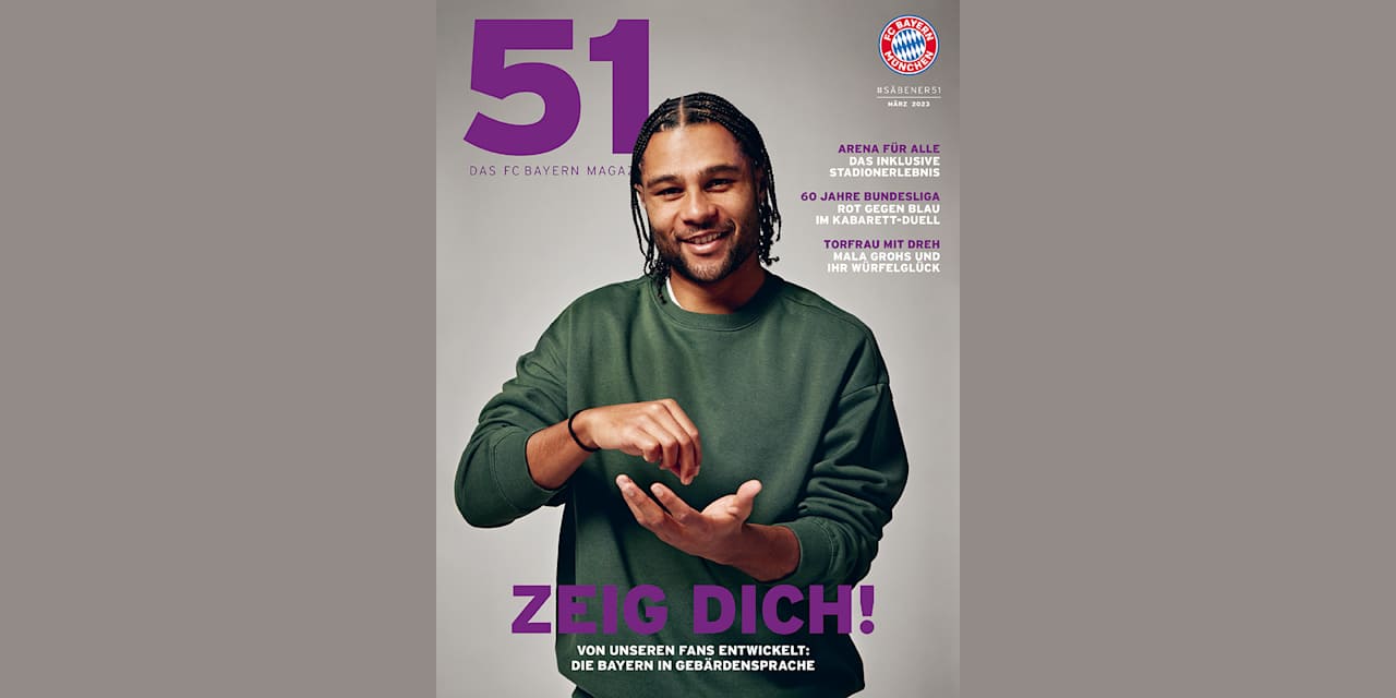 Serge Gnabry im FC Bayern Magazin 51 März 2023