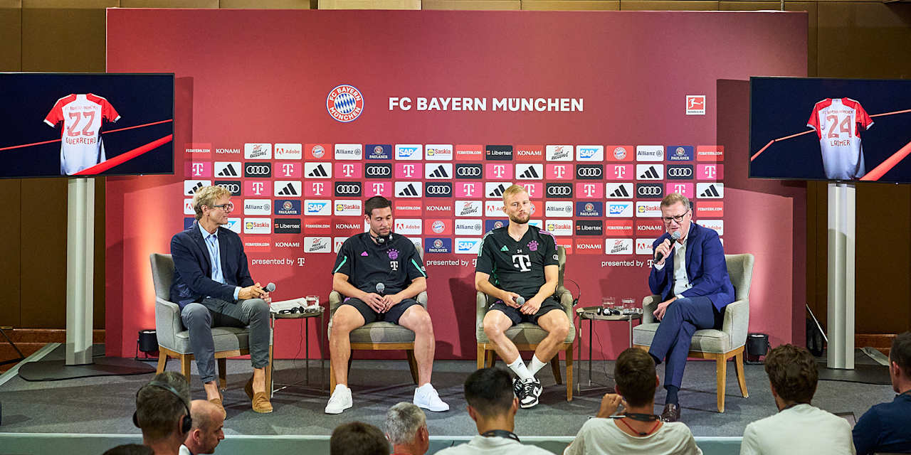 Vorstellung Raphael Guerreiro Konrad Laimer FC Bayern