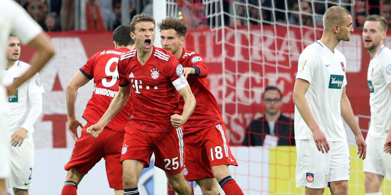 Thomas Mueller Jubel FC Bayern Heidenheim