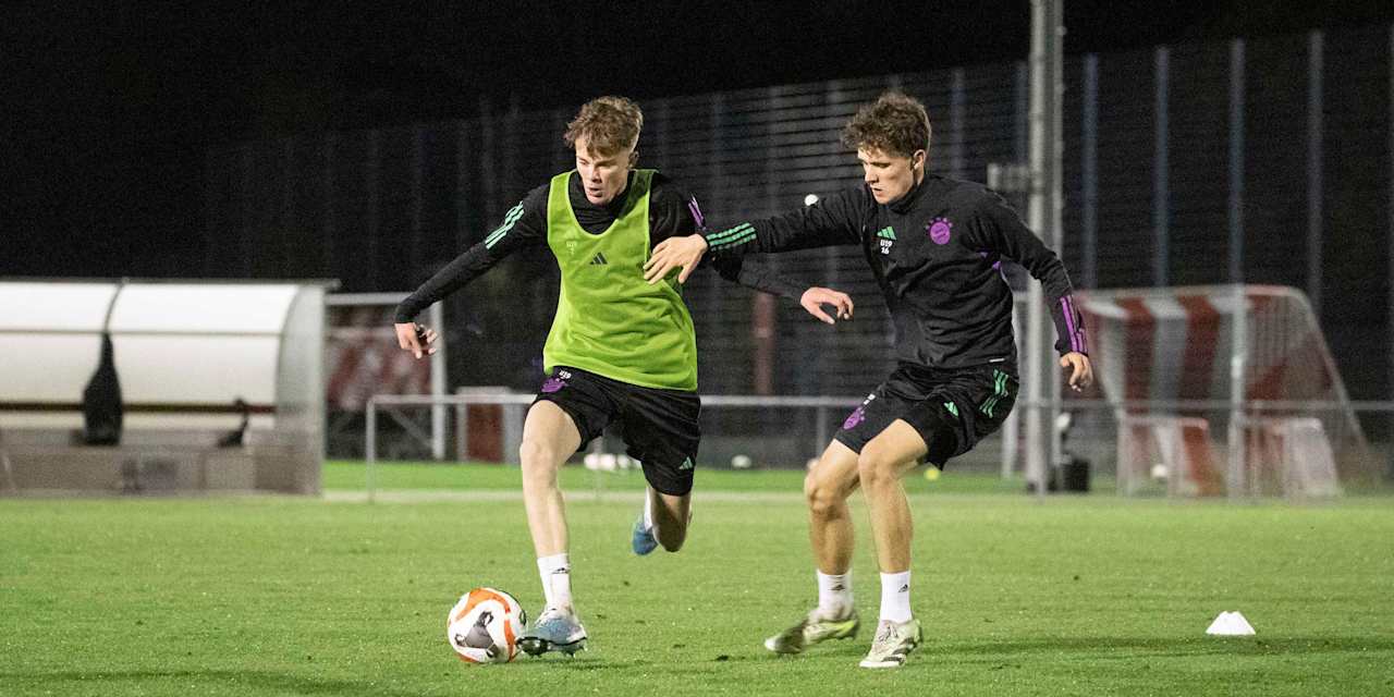Die U19 des FC Bayern in der Vorbereitung auf Sandhausen.