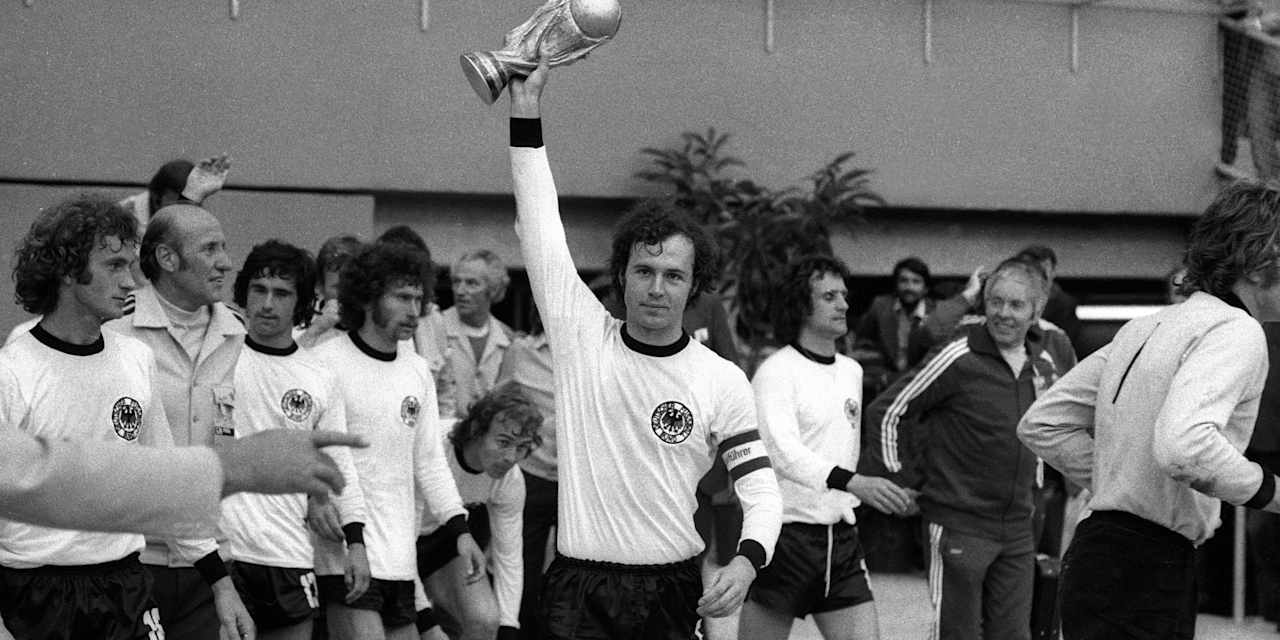 Franz Beckenbauer with the World Cup