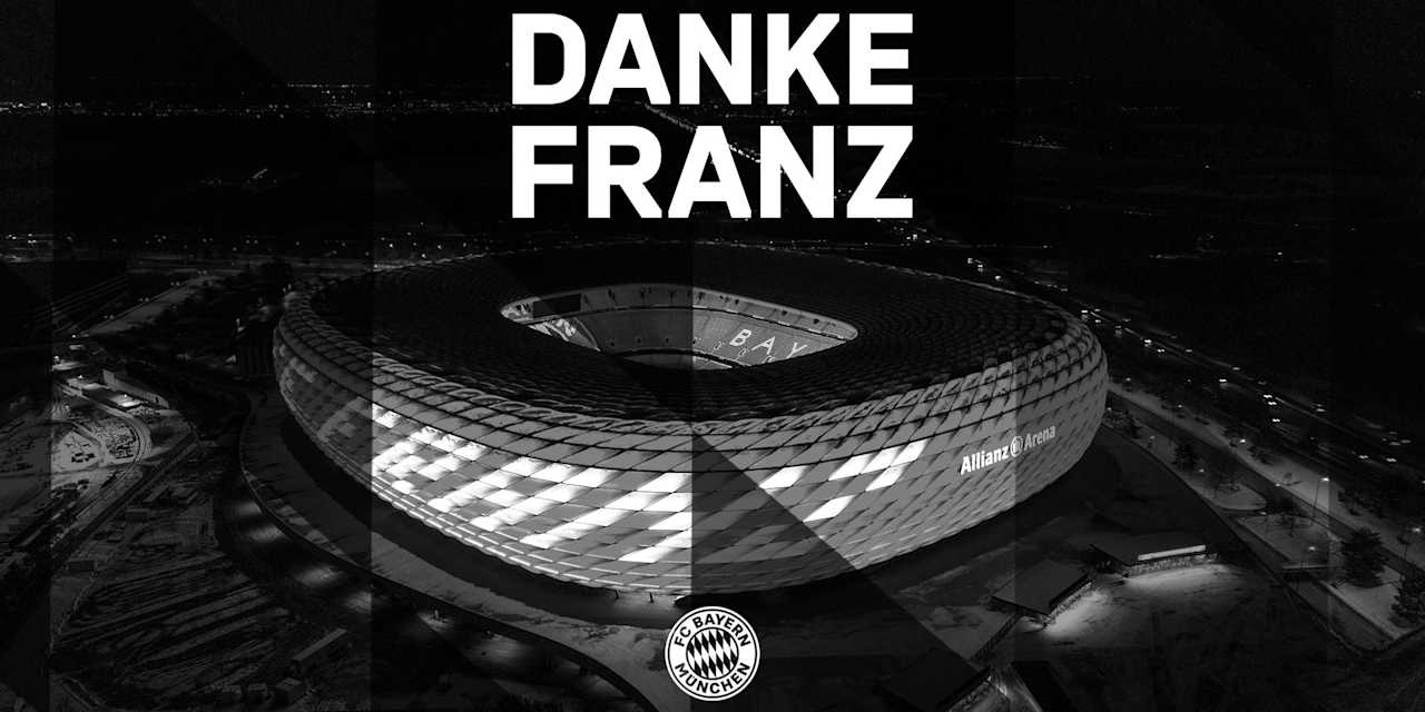 Allianz Arena lights up in memory of Franz Beckenbauer