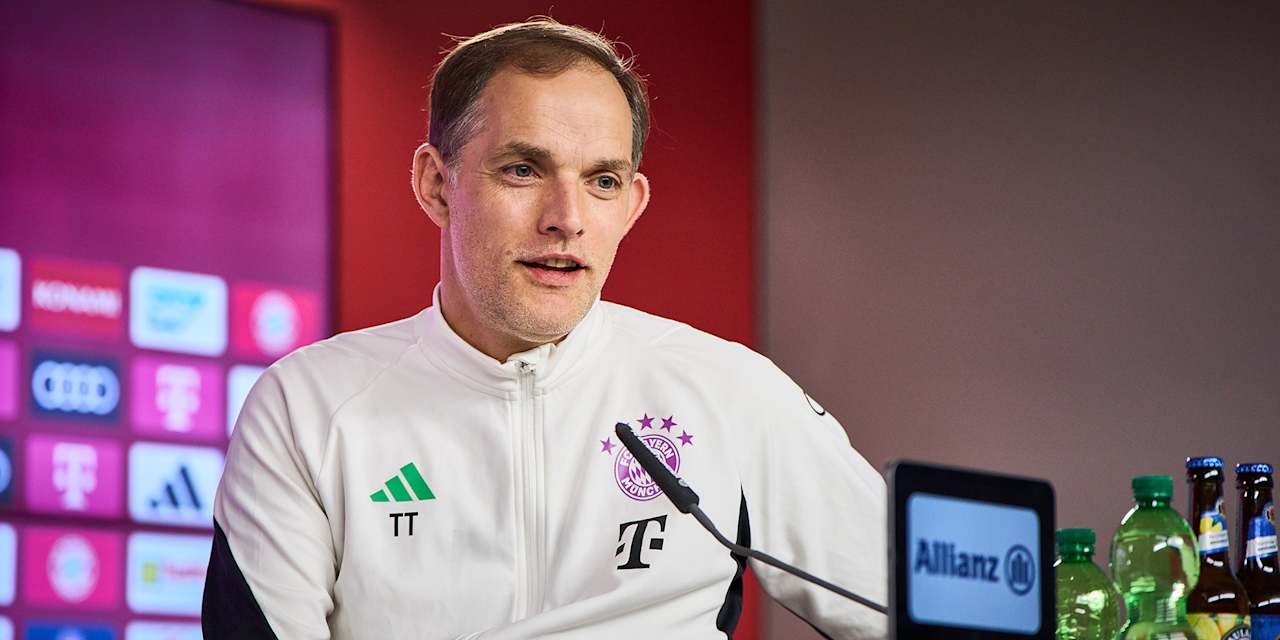 Thomas Tuchel spricht im Pressetalk des FC Bayern