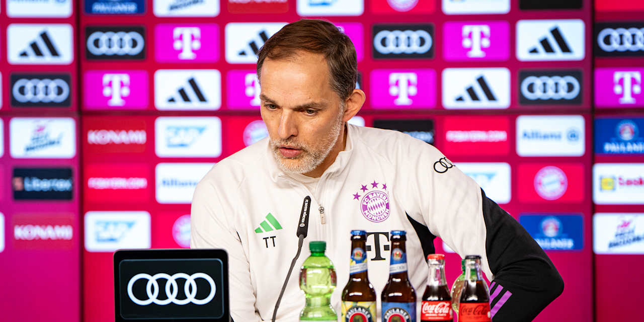 Thomas Tuchel spricht im Pressetalk des FC Bayern