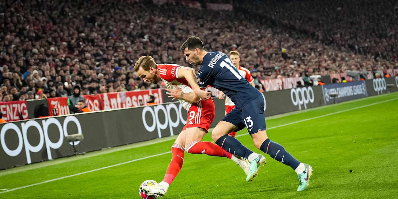 Spielszene des Champions League-Duells FC Bayern gegen Lazio Rom