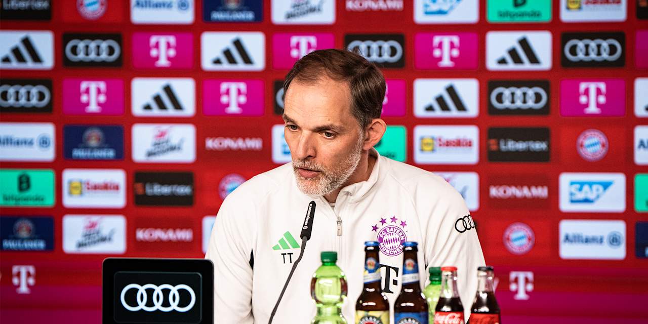 Thomas Tuchel spricht im Pressetalk des FC Bayern
