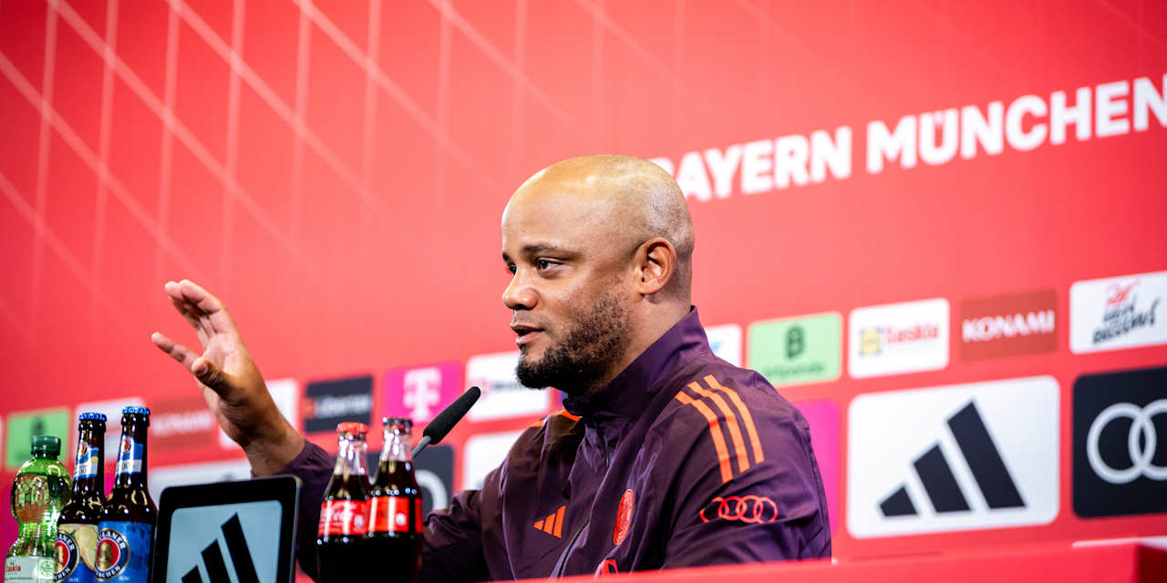 Vincent Kompany in the press conference at the Tegernsee