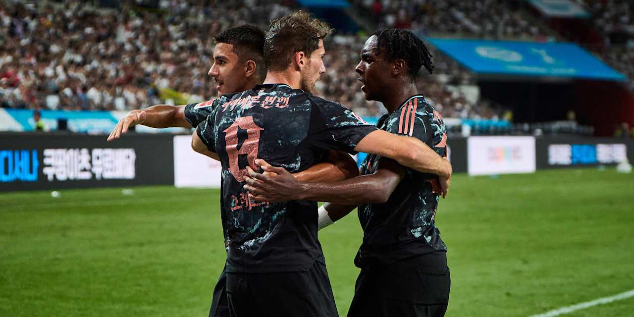 Spielszene aus dem Testspiel FC Bayern - Tottenham Hotspur