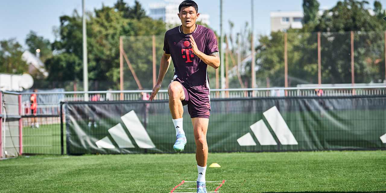 Minjae Kim training at Säbener Straße.