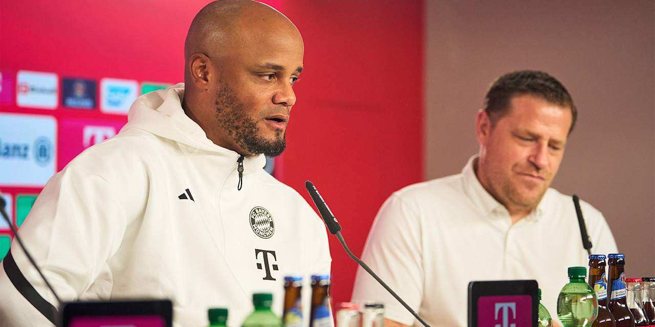 Vincent Kompany spricht im Pressetalk des FC Bayern