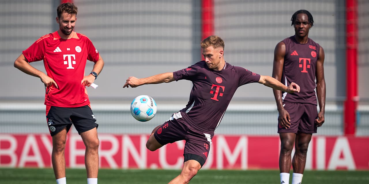 Joshua Kimmich in FC Bayern training at Säbener Straße