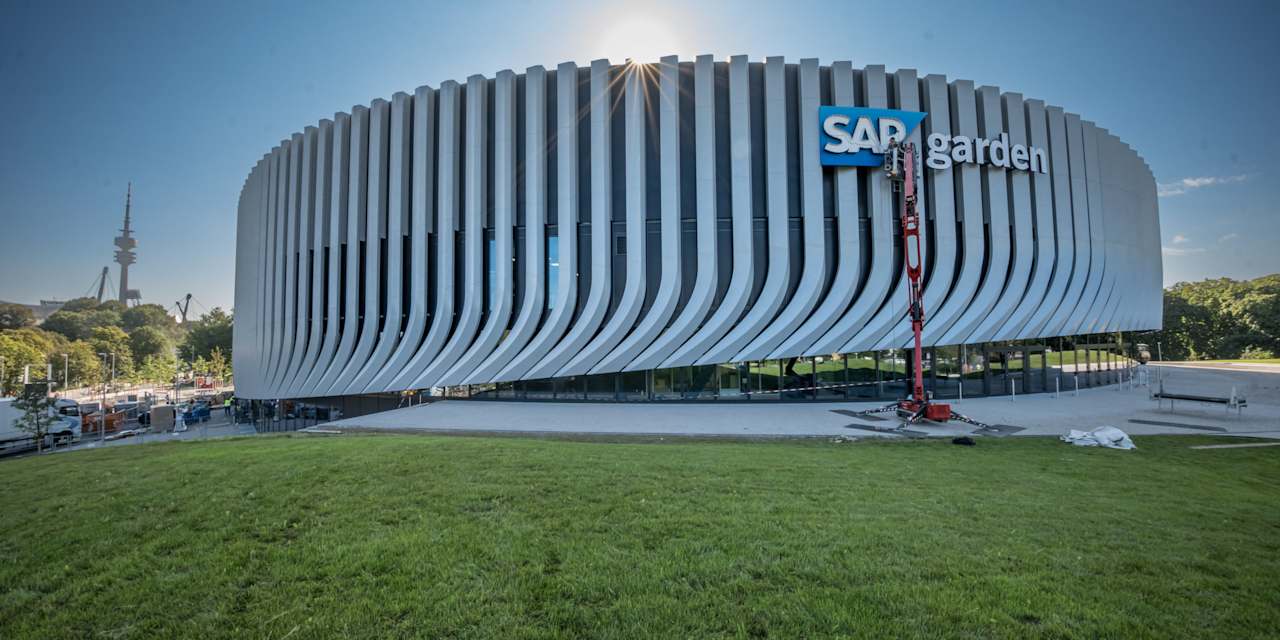 Am SAP Garden prangt nun auch der Schriftzug mit dem Namen