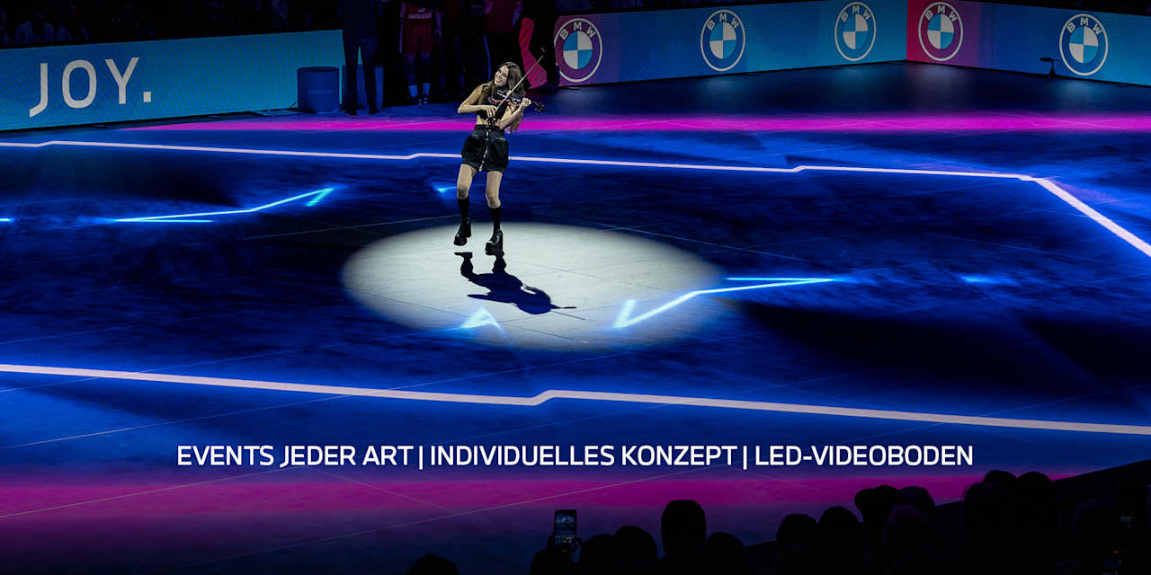BMW Park Innenbereich mit LED-Videoboden für Events aller Art
