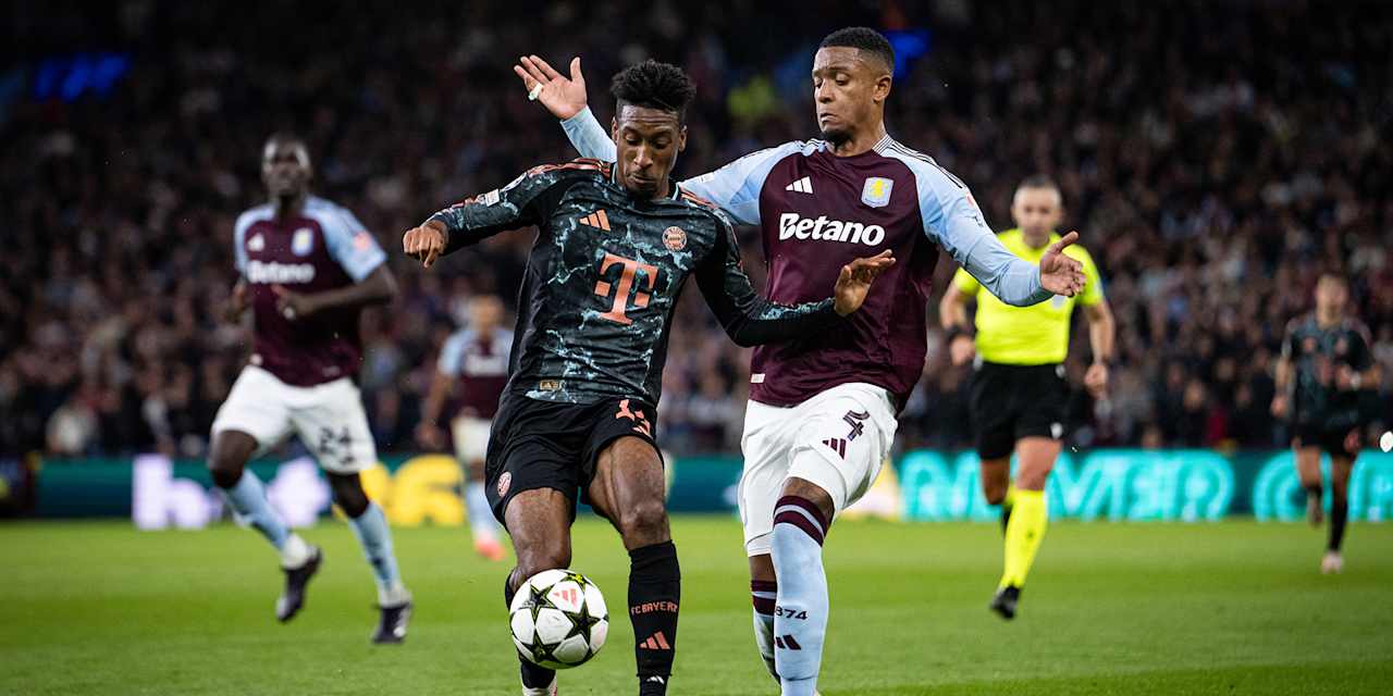 Jugada del partido entre el FC Bayern y el Aston Villa