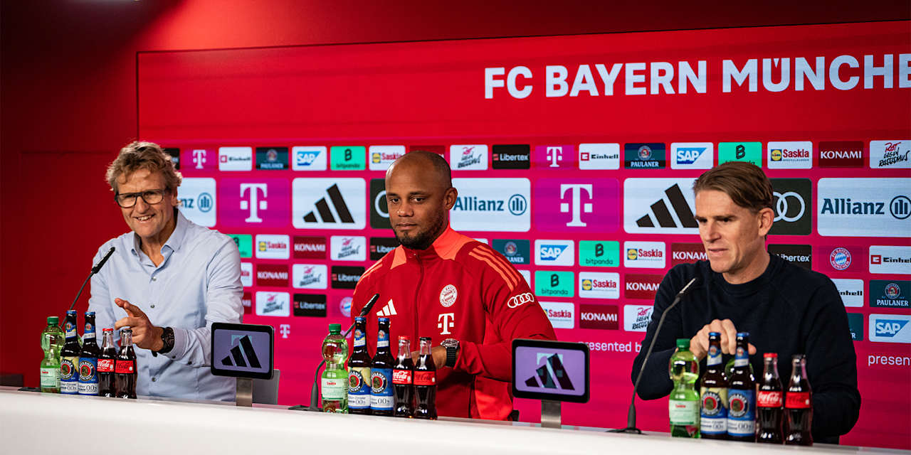 Vincent Kompany Christoph Freund press conference Bayern