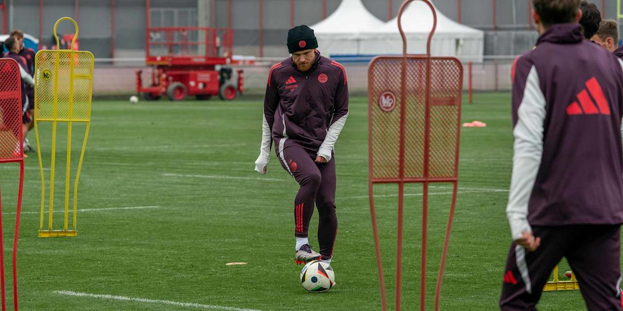 Steve Breitkreuz im Training vor dem Regionalliga-Spiel gegen die SpVgg Ansbach