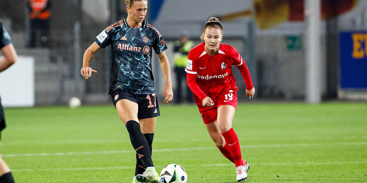 Klara Bühl in FC Bayern Women's match against SC Freiburg