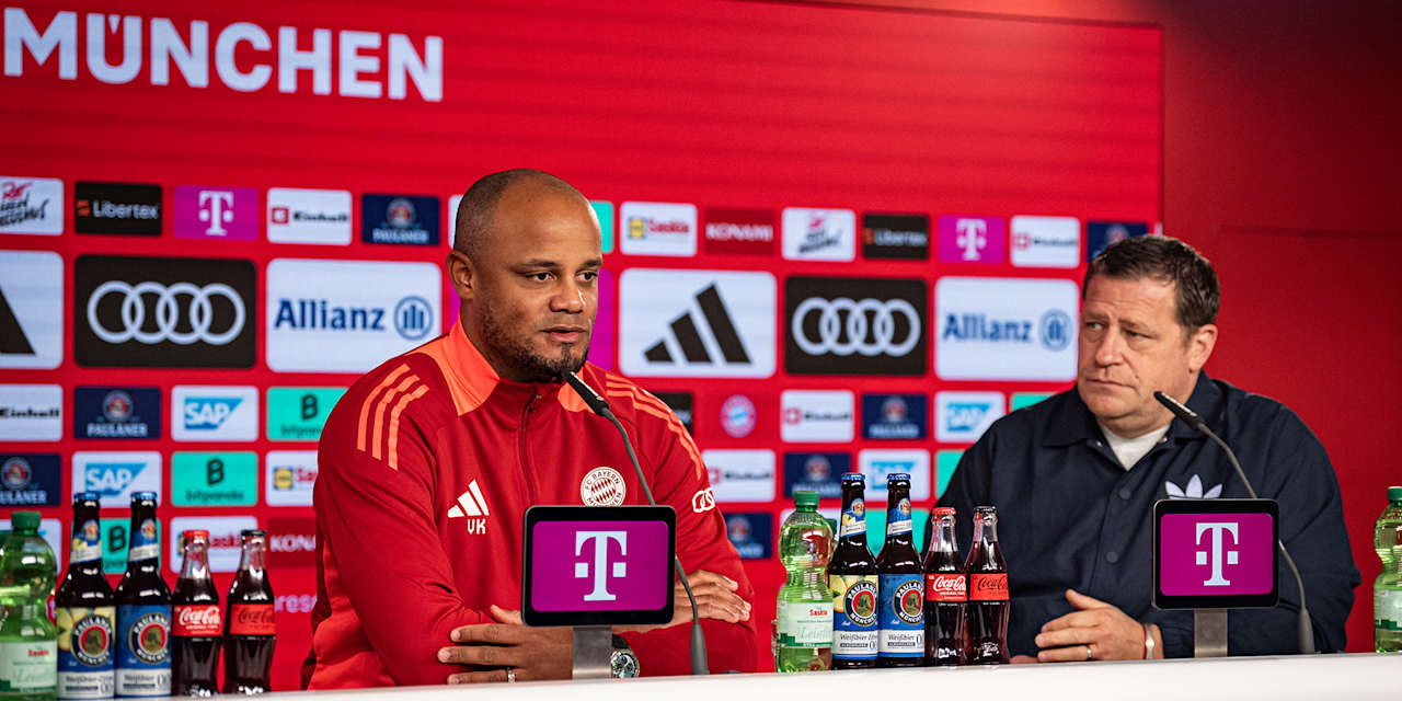 Vincent Kompany spricht im Pressetalk des FC Bayern.