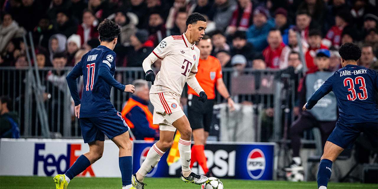 Spielszene aus der Partie FC Bayern gegen Paris Saint-Germain