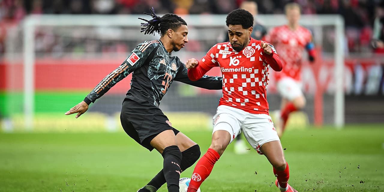 Spielszene aus der Partie Mainz 05 - FC Bayern