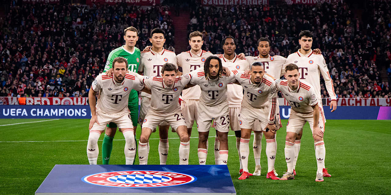 Startaufstellung des FC Bayern im Champions League-Spiel gegen Slovan Bratislava