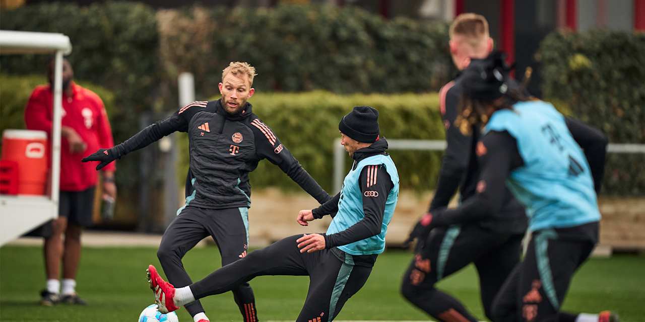 Konrad Laimer Leon Goretzka Bayern training Union Berlin
