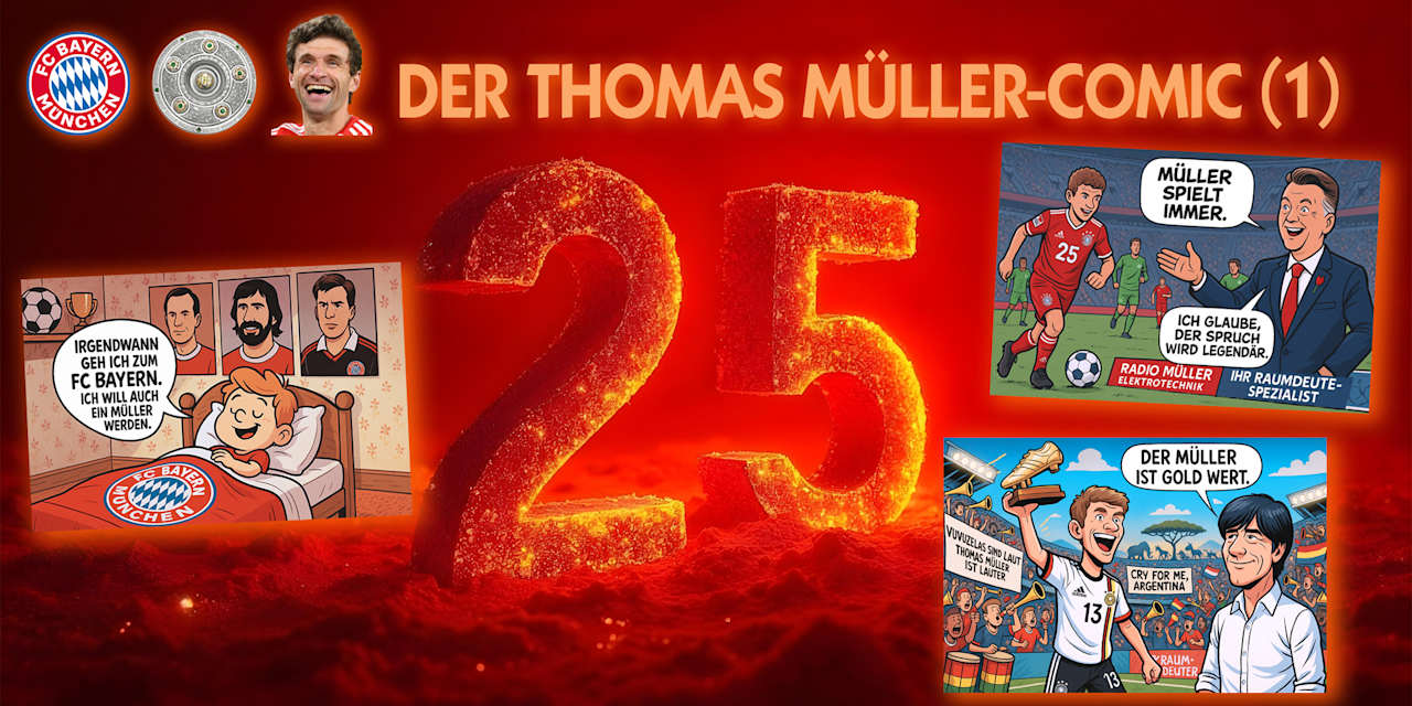 Der erste Teil des Thomas Mueller-Comic.