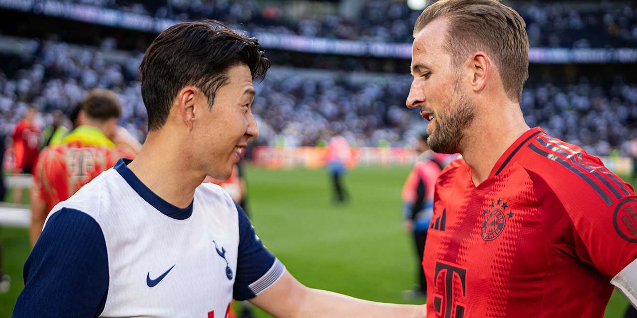 Harry Kane schießt in einem Testspiel gegen Tottenham aufs Tor.