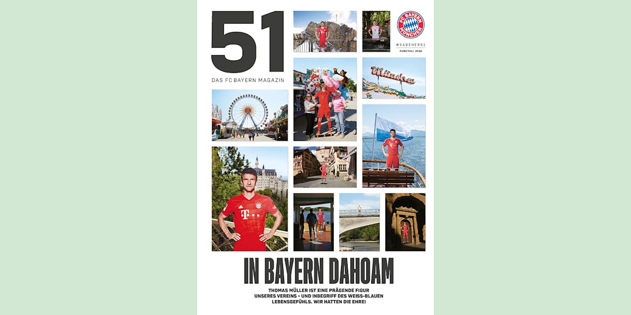 Cover der FC Bayern Magazin 51-Ausgabe Sommer 2025 mit Thomas Müller