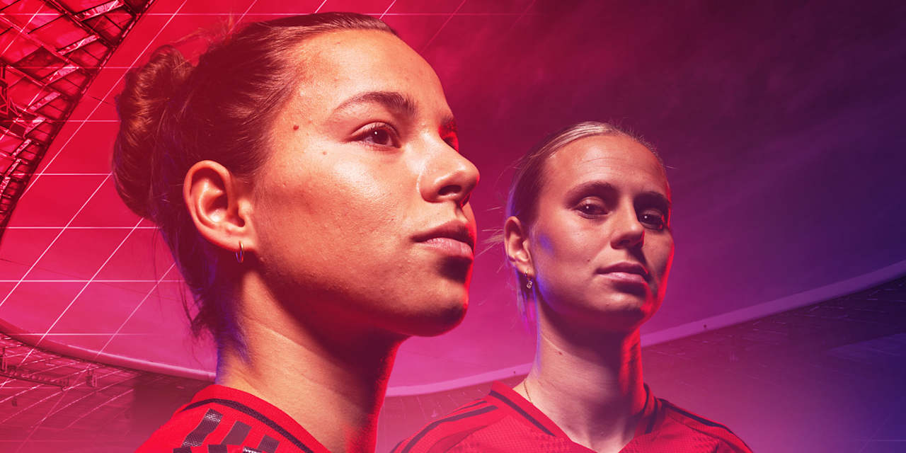 Lena Oberdorf and Klara Bühl against a red background