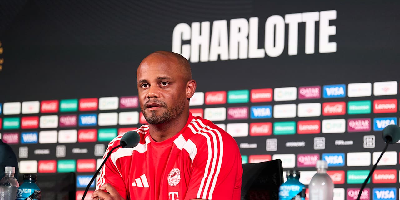 Alt-Tag: Vincent Kompany spricht auf der PK vor dem Spiel gegen Benfica Lissabon