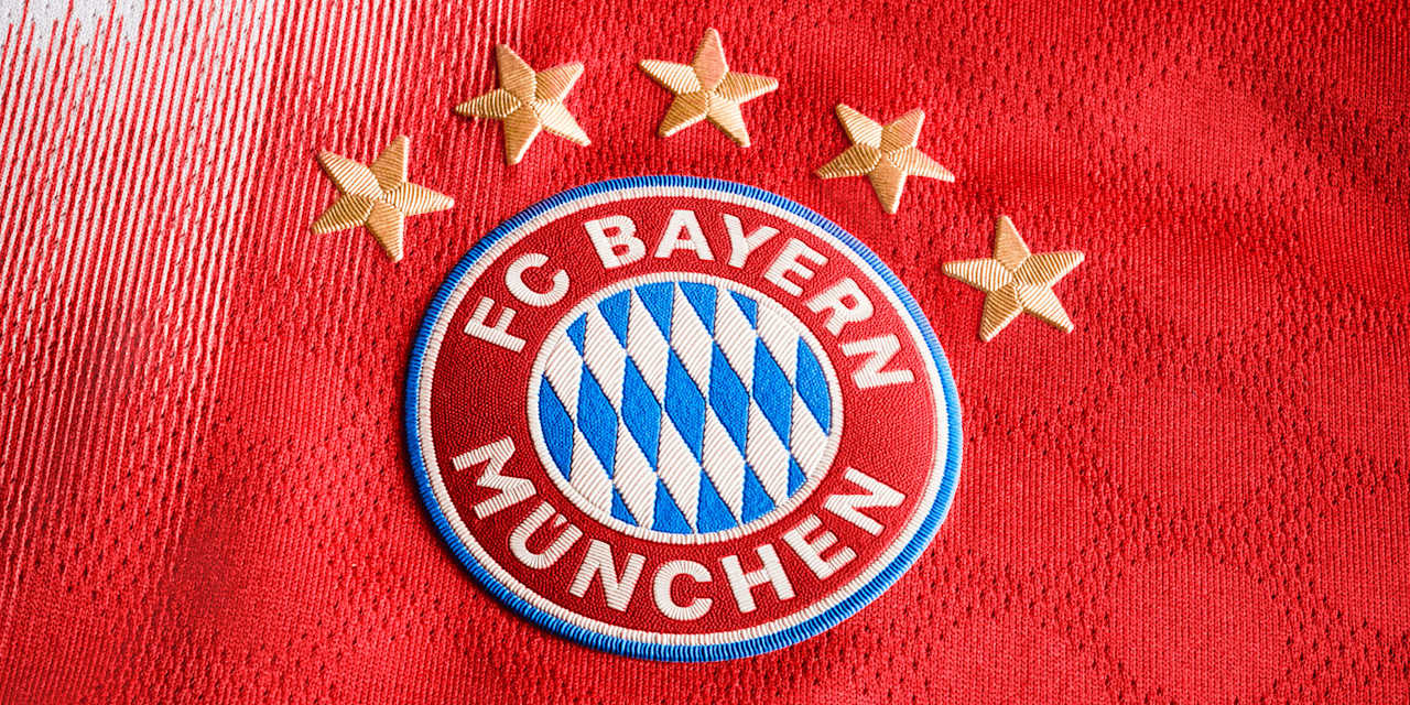 FC Bayern logo on home jersey 2025-26