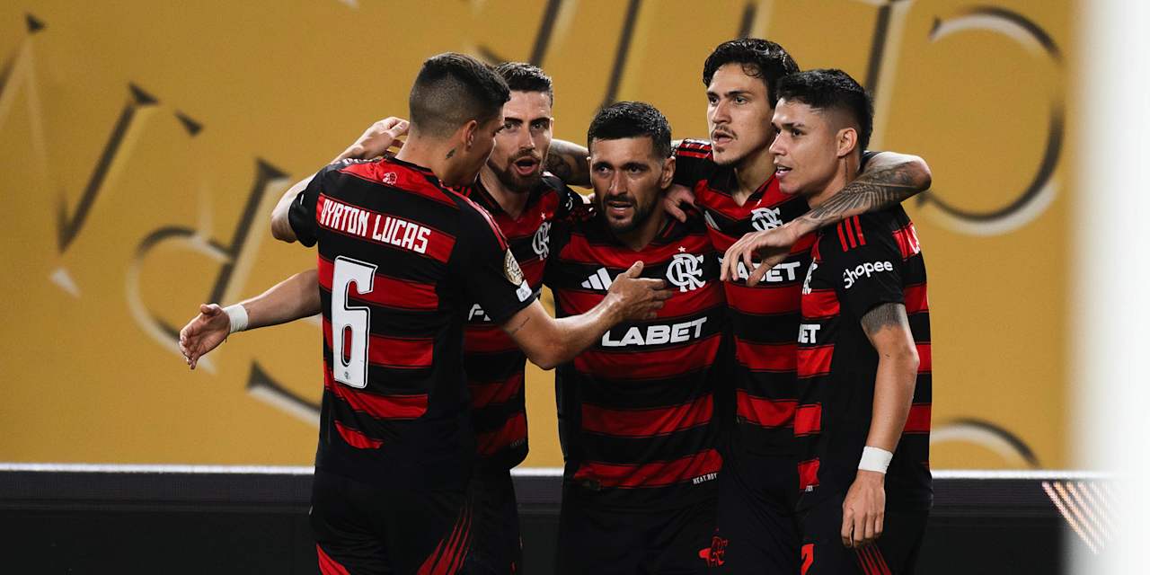Spieler von CR Flamengo bejubeln ein Tor bei der Klub-WM.