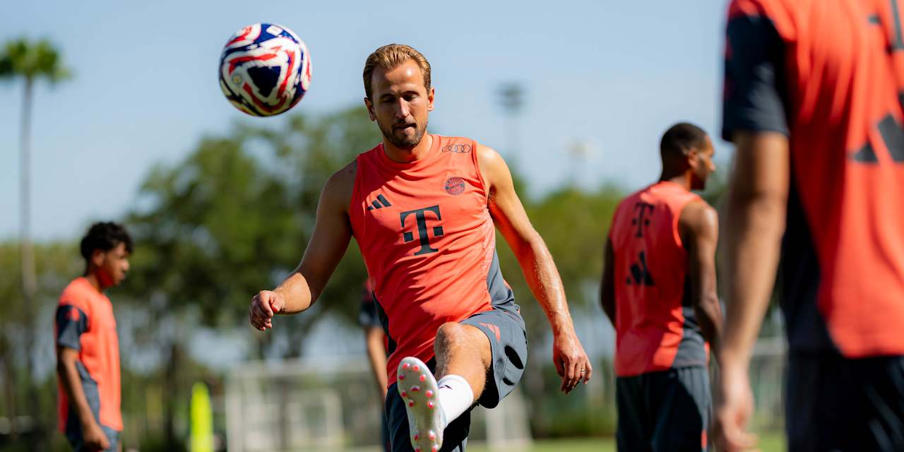 Die FC Bayern-Mannschaft am Mittwoch im Training in Orlando