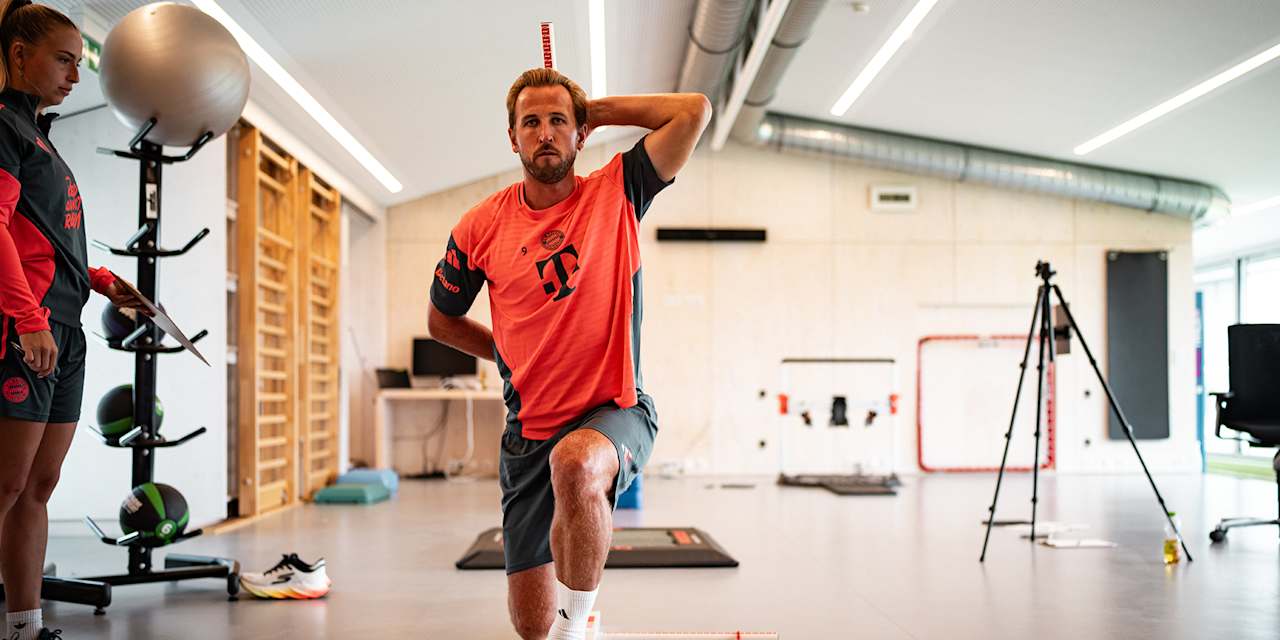 Harry Kane during his medical examination