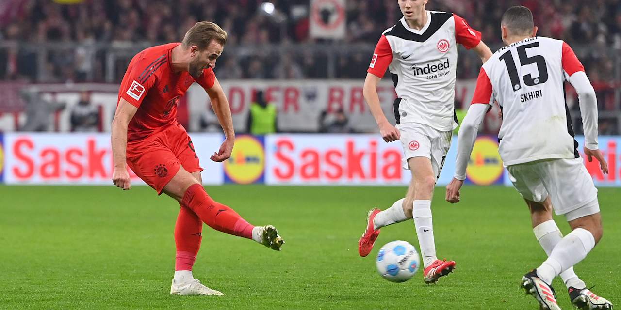 Harry Kane in the match against Eintracht last season