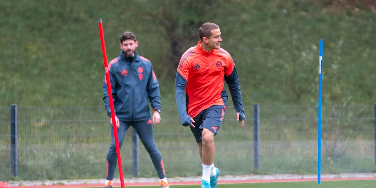 Yll Gashi im Training der U19 des FC Bayern.