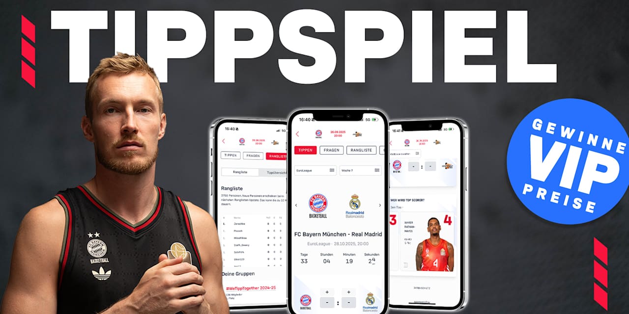 Das Bayern-Tippspiel in der FC Bayern Basketball App