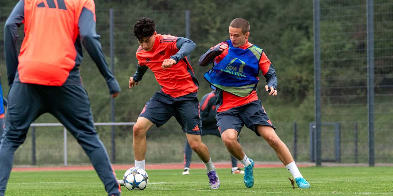 Yll Gashi im Training der U19 des FC Bayern.