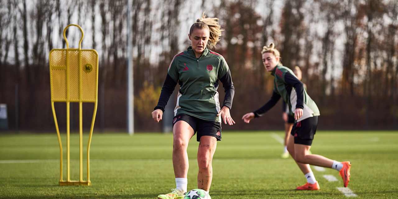 Georgia Stanway während des Abschlusstrainings der FC Bayern Frauen.