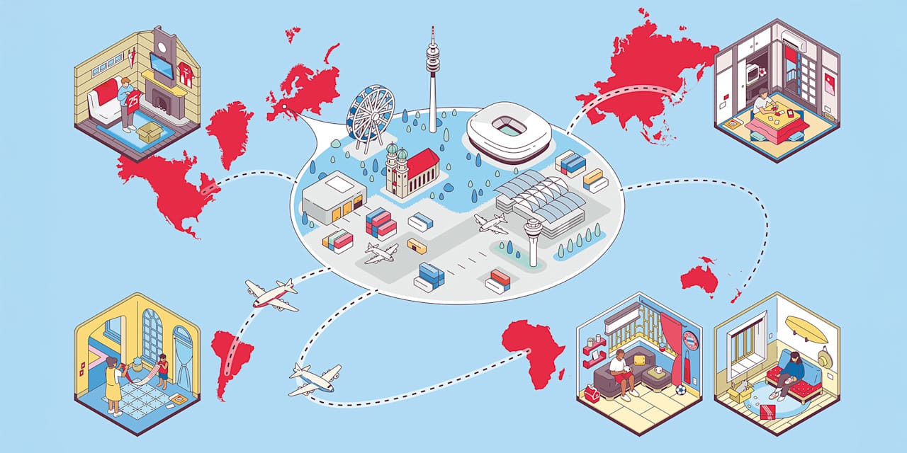 Illustration über Vertriebswege beim E-Commerce des FC Bayern