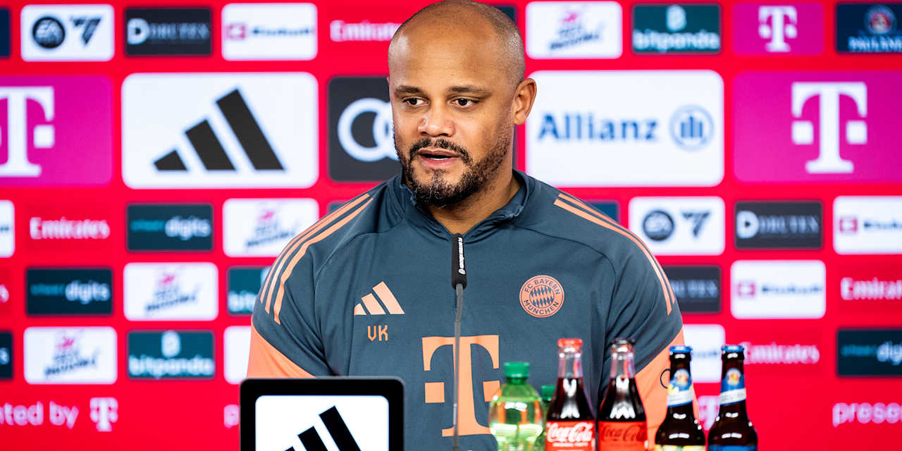 Vincent Kompany in the press conference ahead of FC Bayern's game at 1. FC Köln