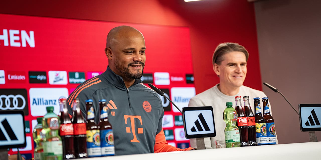 Vincent Kompany in the press conference ahead of FC Bayern's game at RB Leipzig
