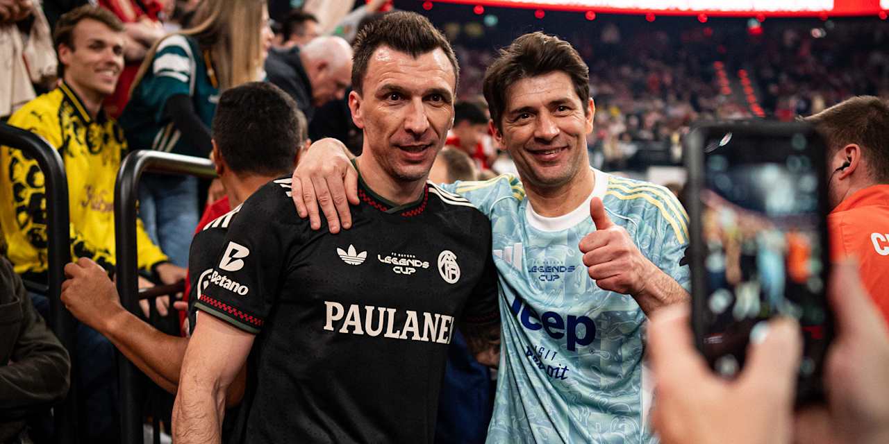 Mario Mandžukić wird fotografiert während des FC Bayern Legends Cup 2026 im SAP Garden