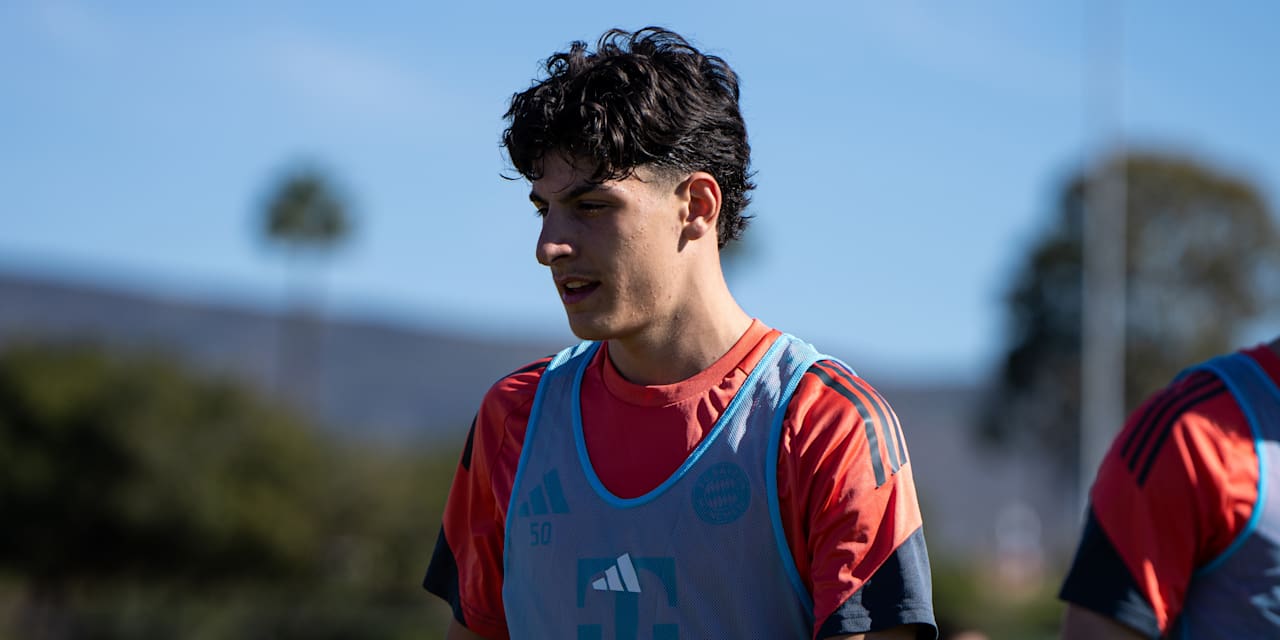 Denzi Ofli während einer Trainingseinheit im Trainingslager der FC Bayern Amateure.