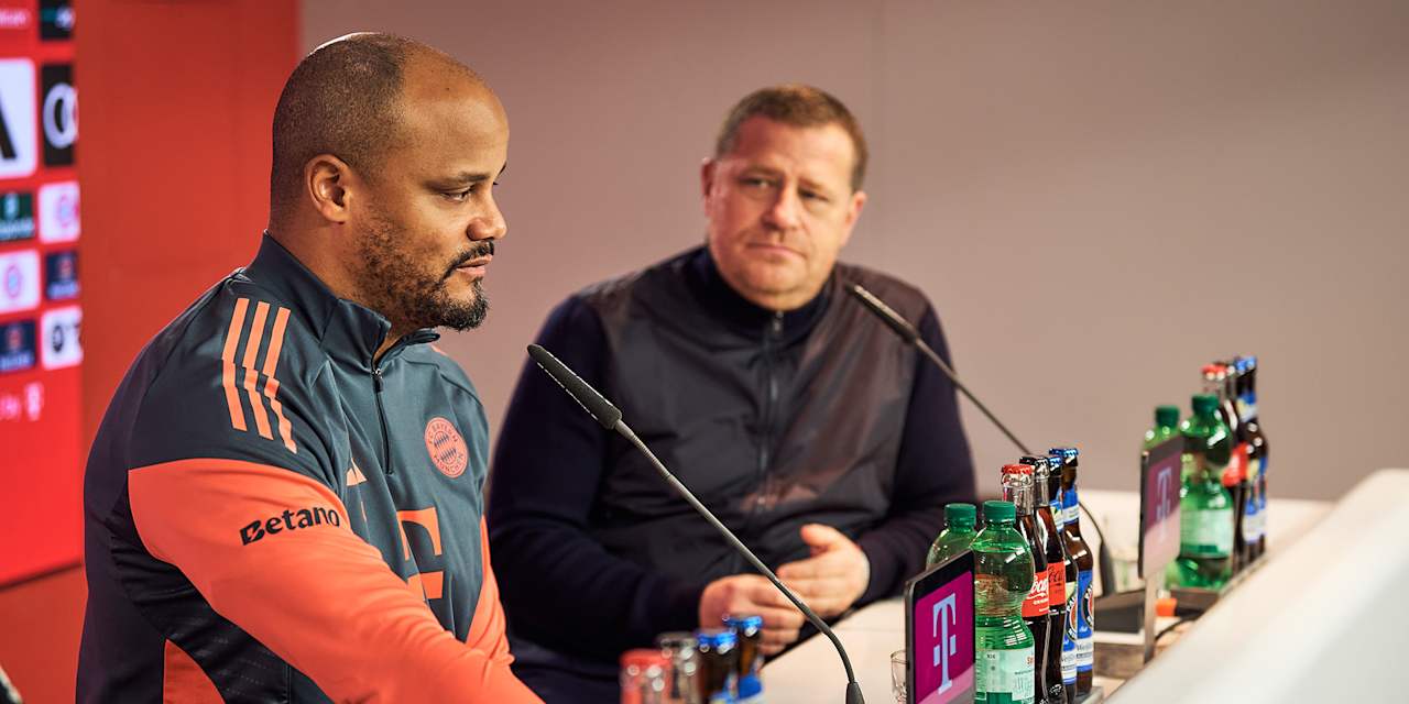 Vincent Kompany in the press conference ahead of FC Bayern's home game against FC Augsburg
